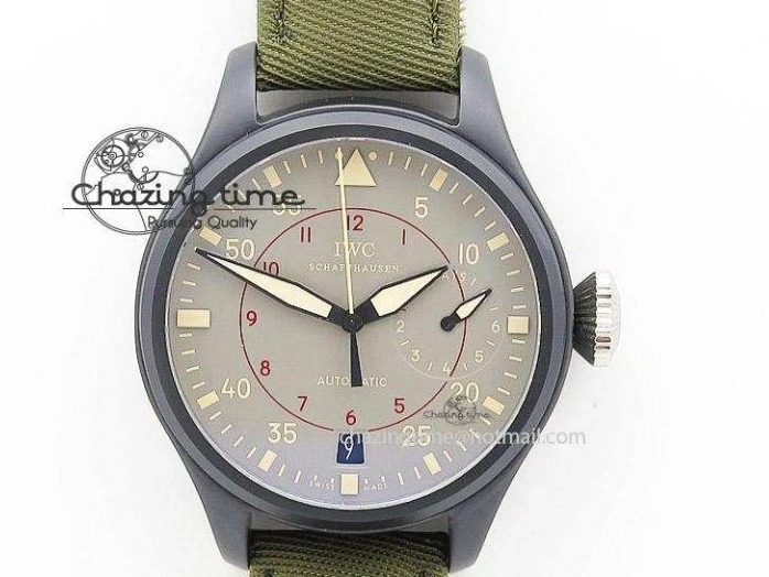 MIROTIME 0503 Big Pilot IW510301 Satin-Polished RG YLF Best Edition Black Dial On Leather Strap A Flexible 7222